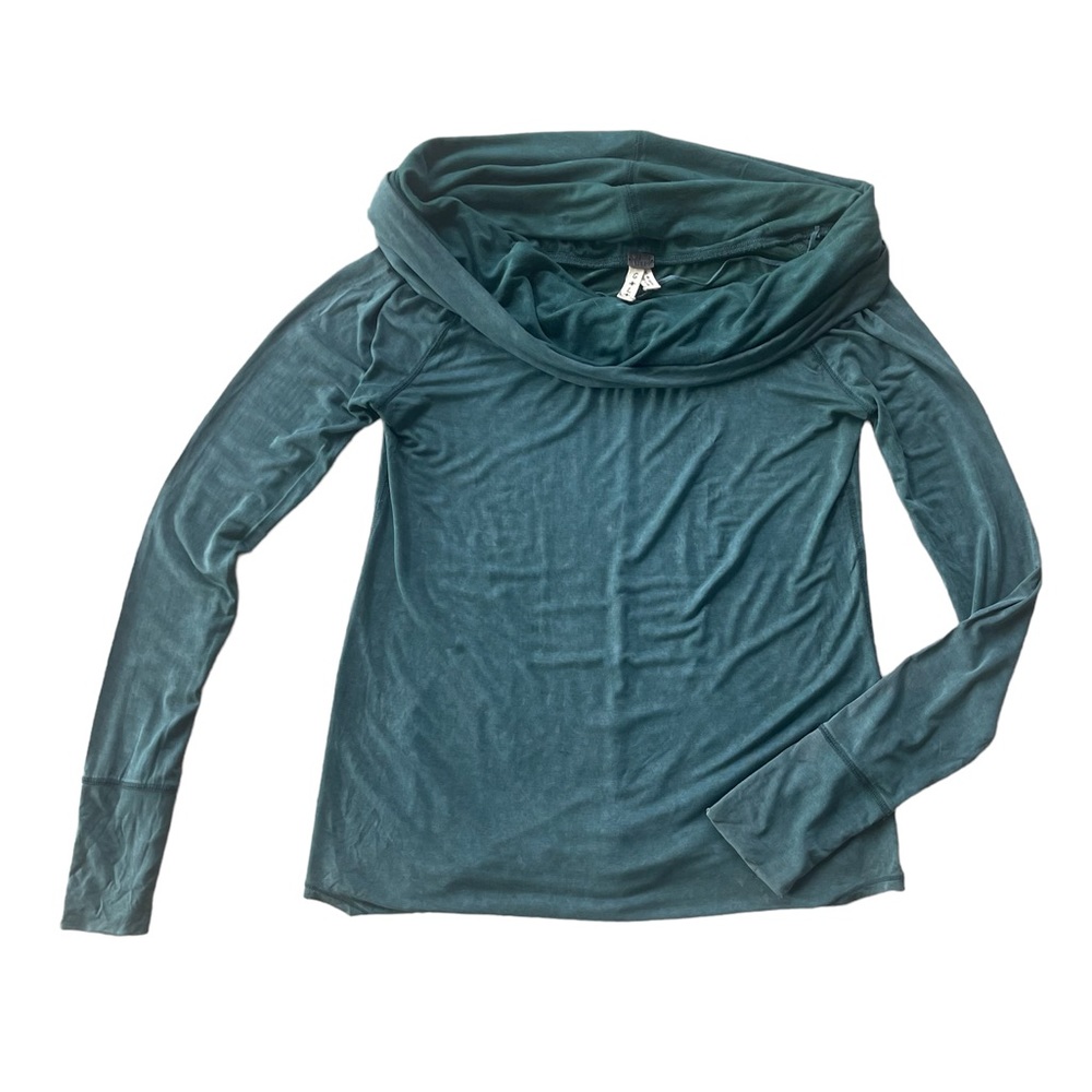 We the Free Turquoise Green Blue Long Sleeve Sweater Top Shirt Women’s Size L. U